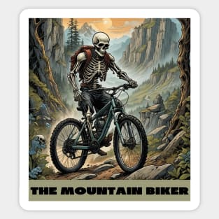 The mountain biker Sticker